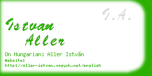 istvan aller business card